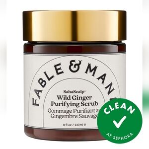 Fable & Mane SahaScalp Wild Ginger Purifying Scrub 8oz New NIB